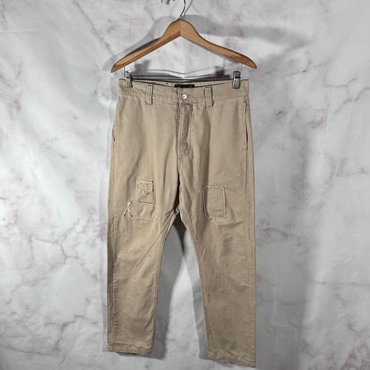 Virgo Rebel Army Repaired Khaki Pants
