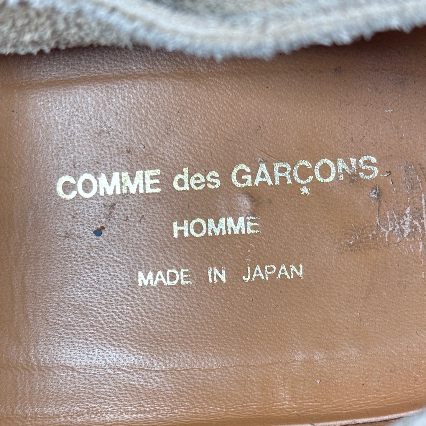 Comme des Garçons Homme Tan Suede Derby