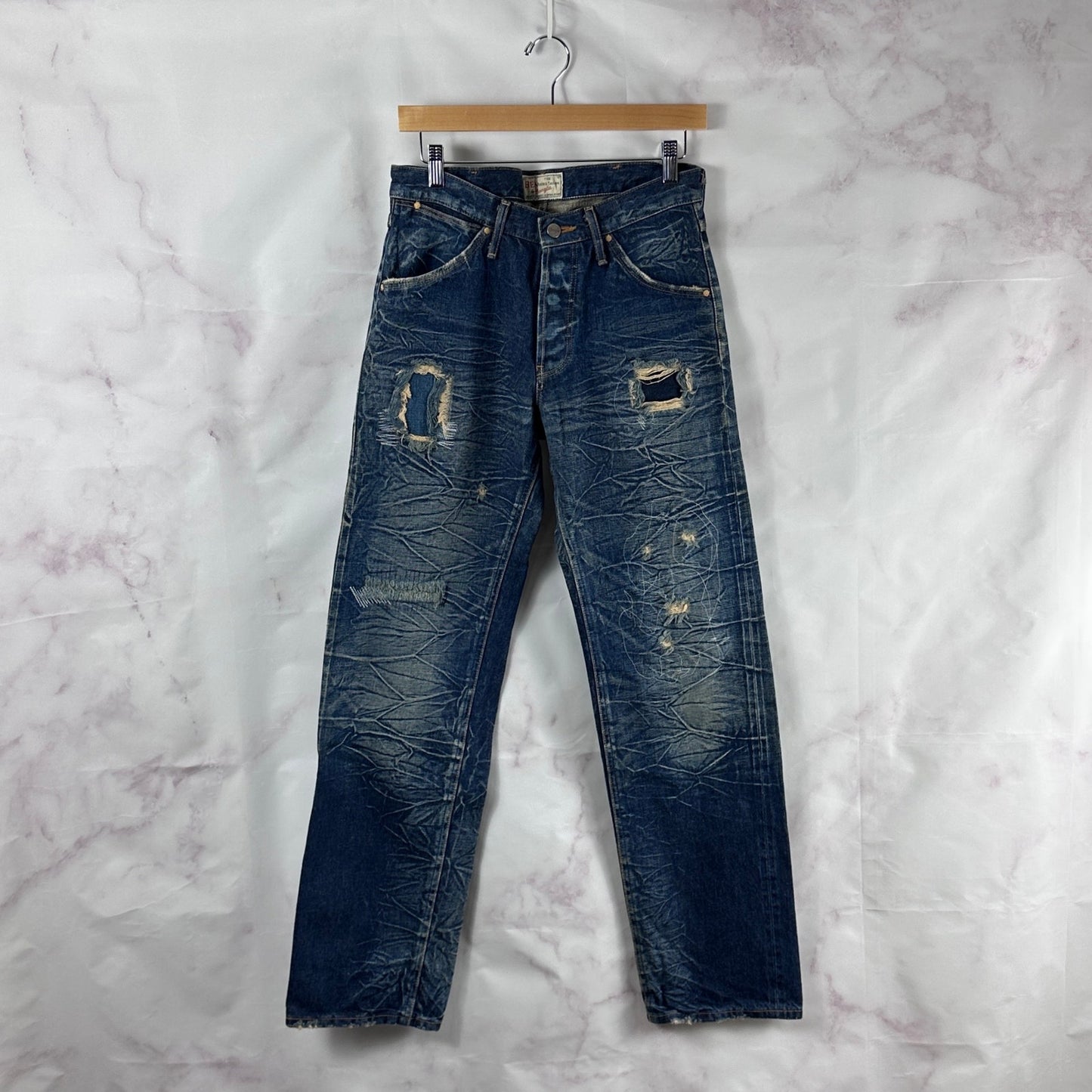Vintage Japanese Sanforized Repaired Selvedge Wrangler Big BenDenim Jeans