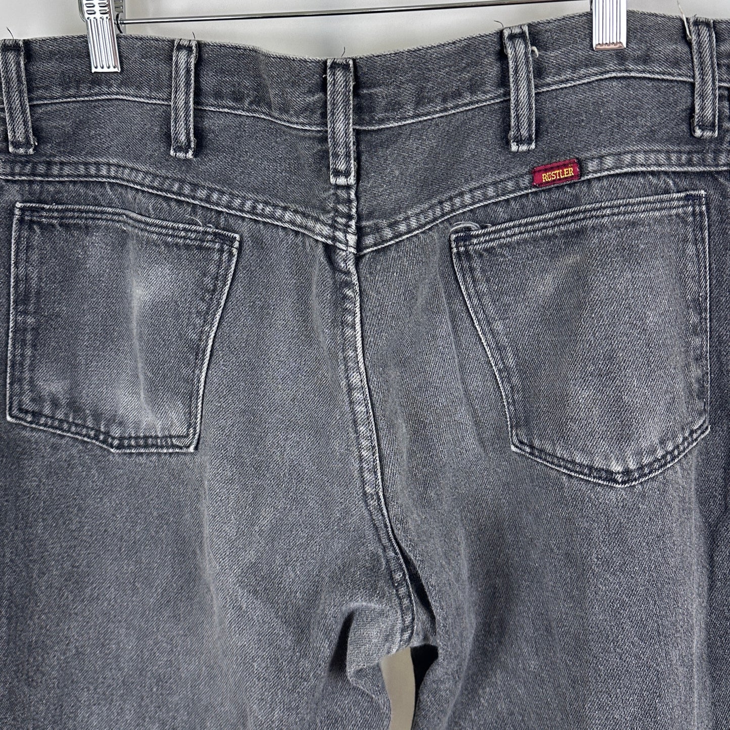 Vintage Rustler Grey Flare Denim