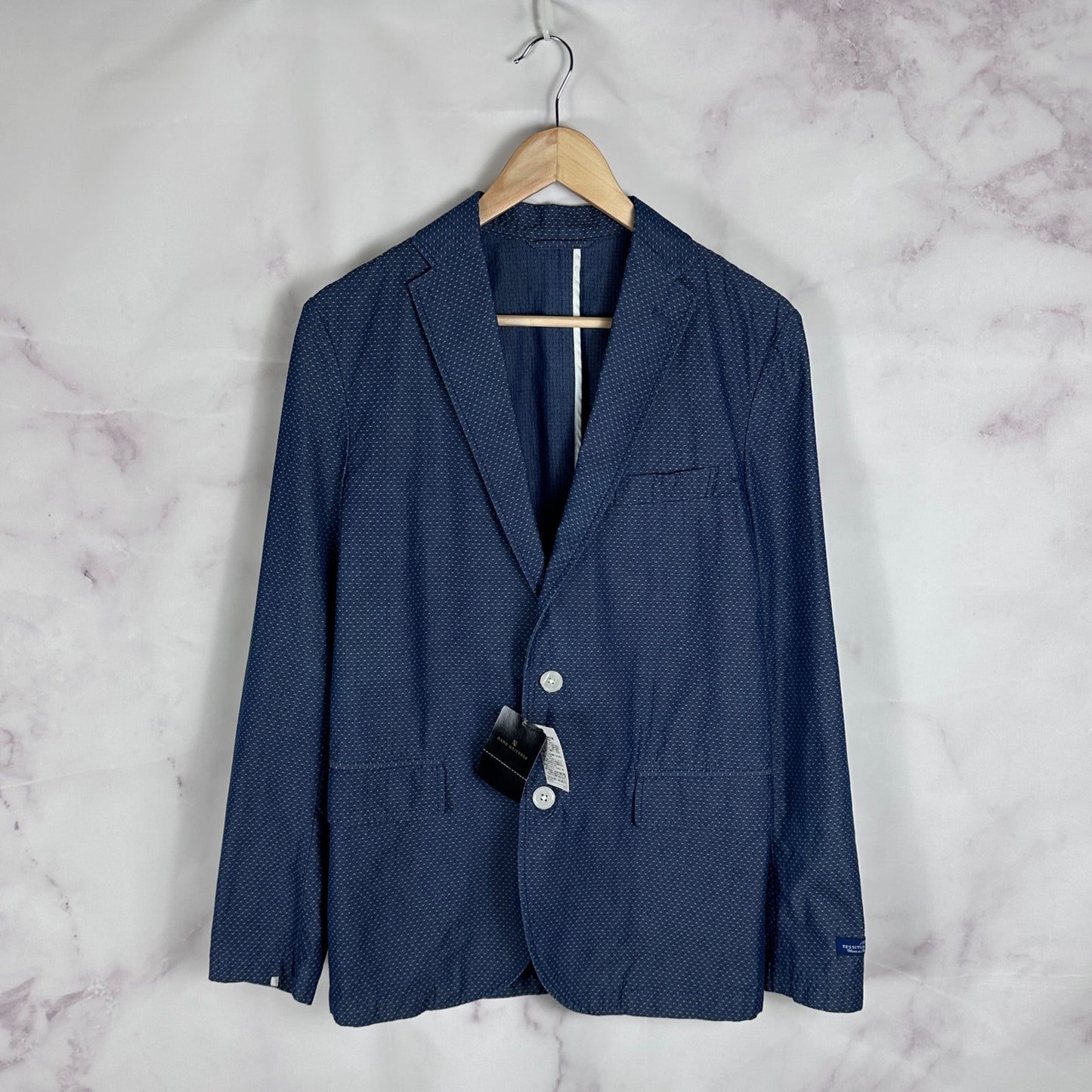 Nano Universe Library Tokyo Blue Polka Dot Blazer