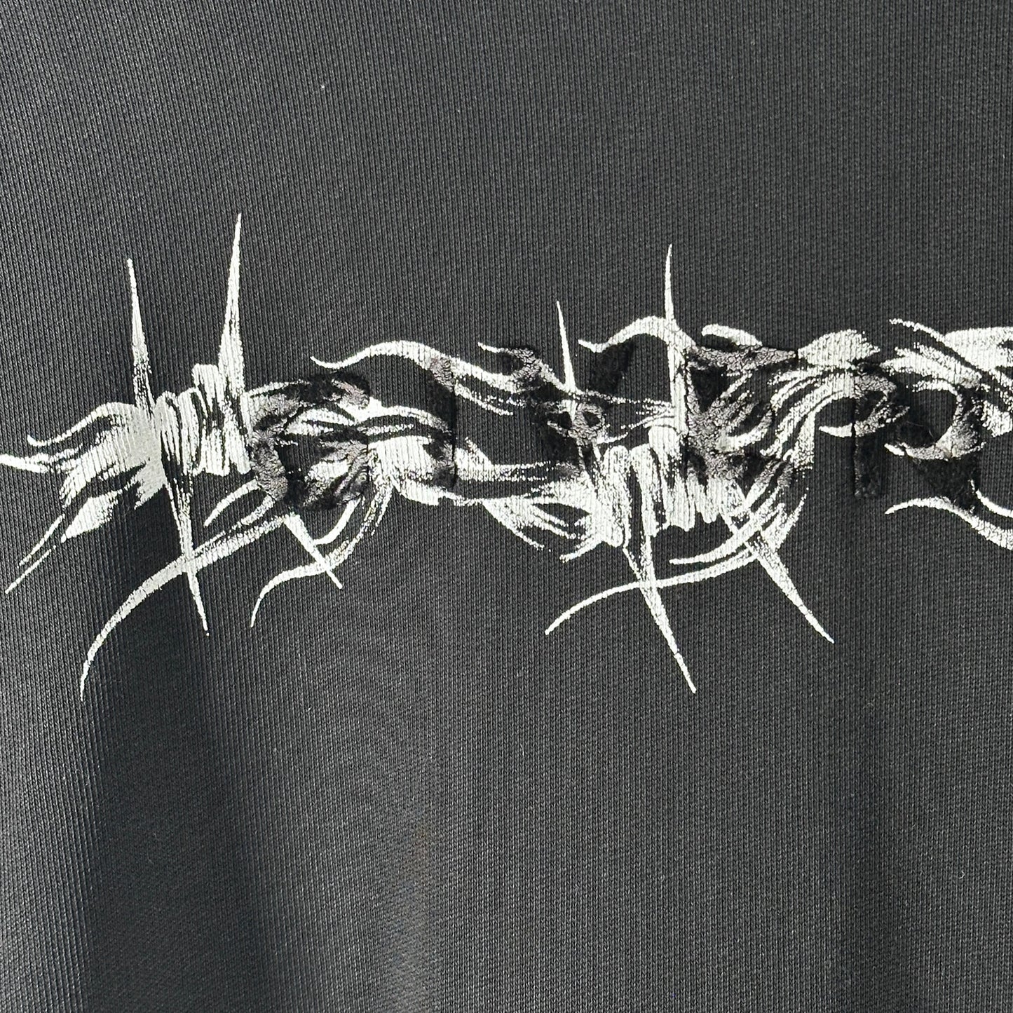 Givenchy Oversized Barbed Wire Black Logo Hoodie