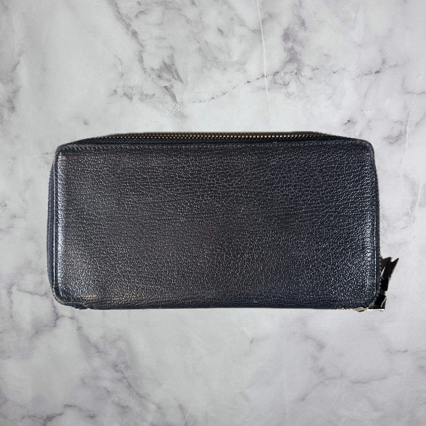 Comme des Garçons tricot Black Leather Zipper Wallet