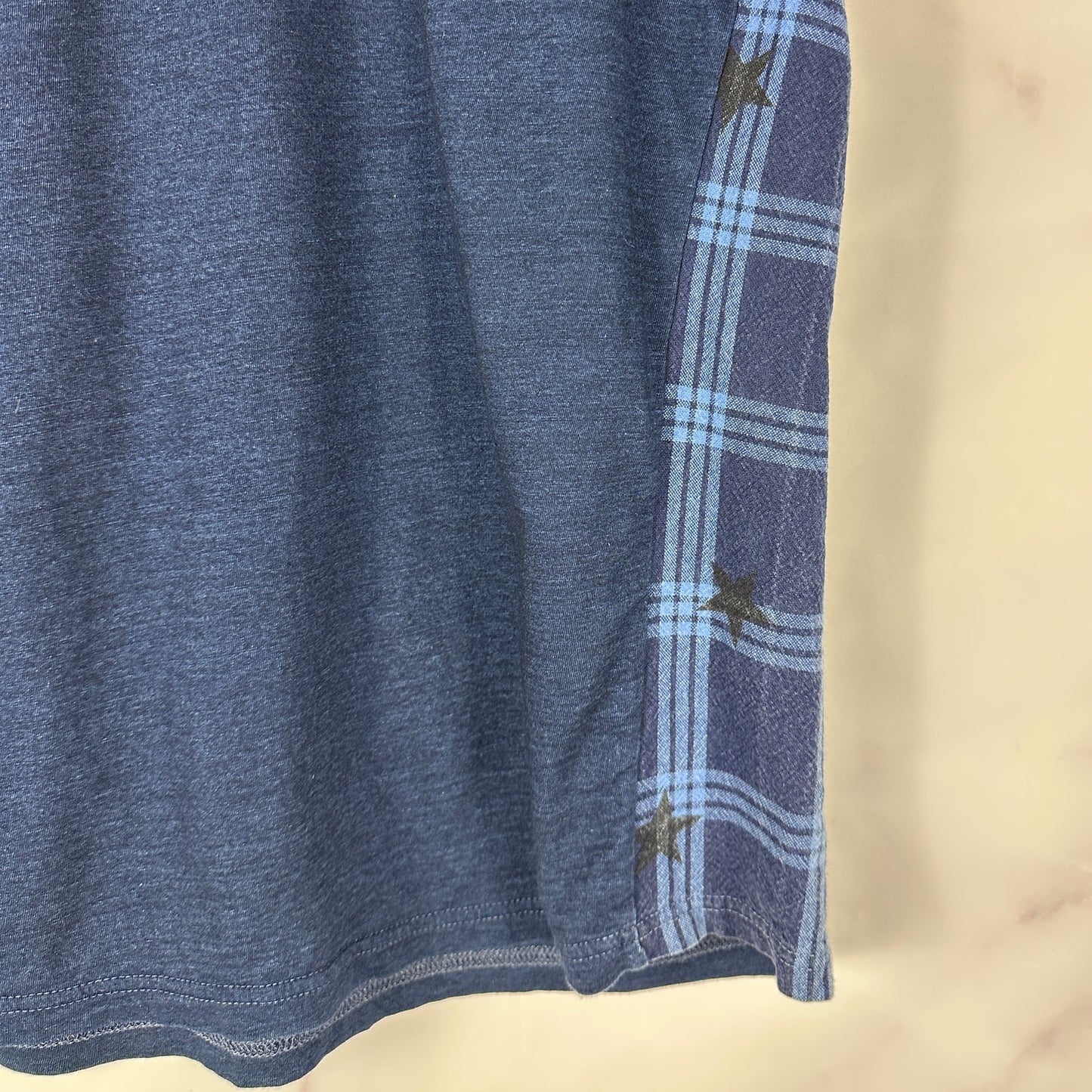 Sophnet Indigo Plaid Mix Tee