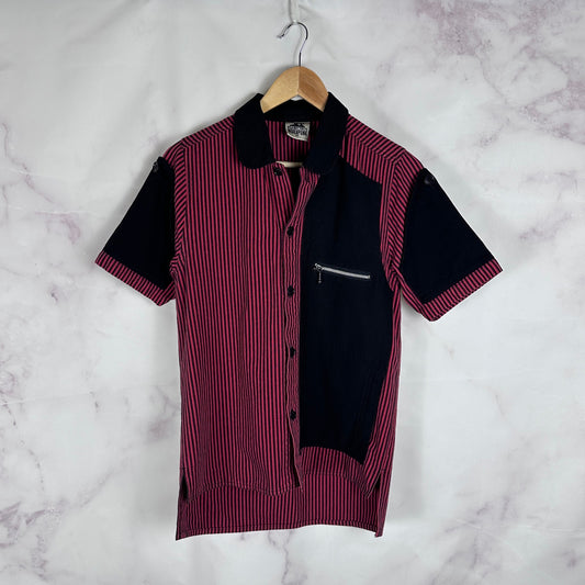 Milkboy Tokyo Red Stripe Work Punk Bowling Shirt