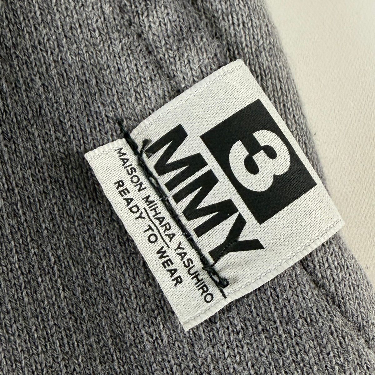 Miharayasuhiro Wide Distressed Faded Grey Sweatpants