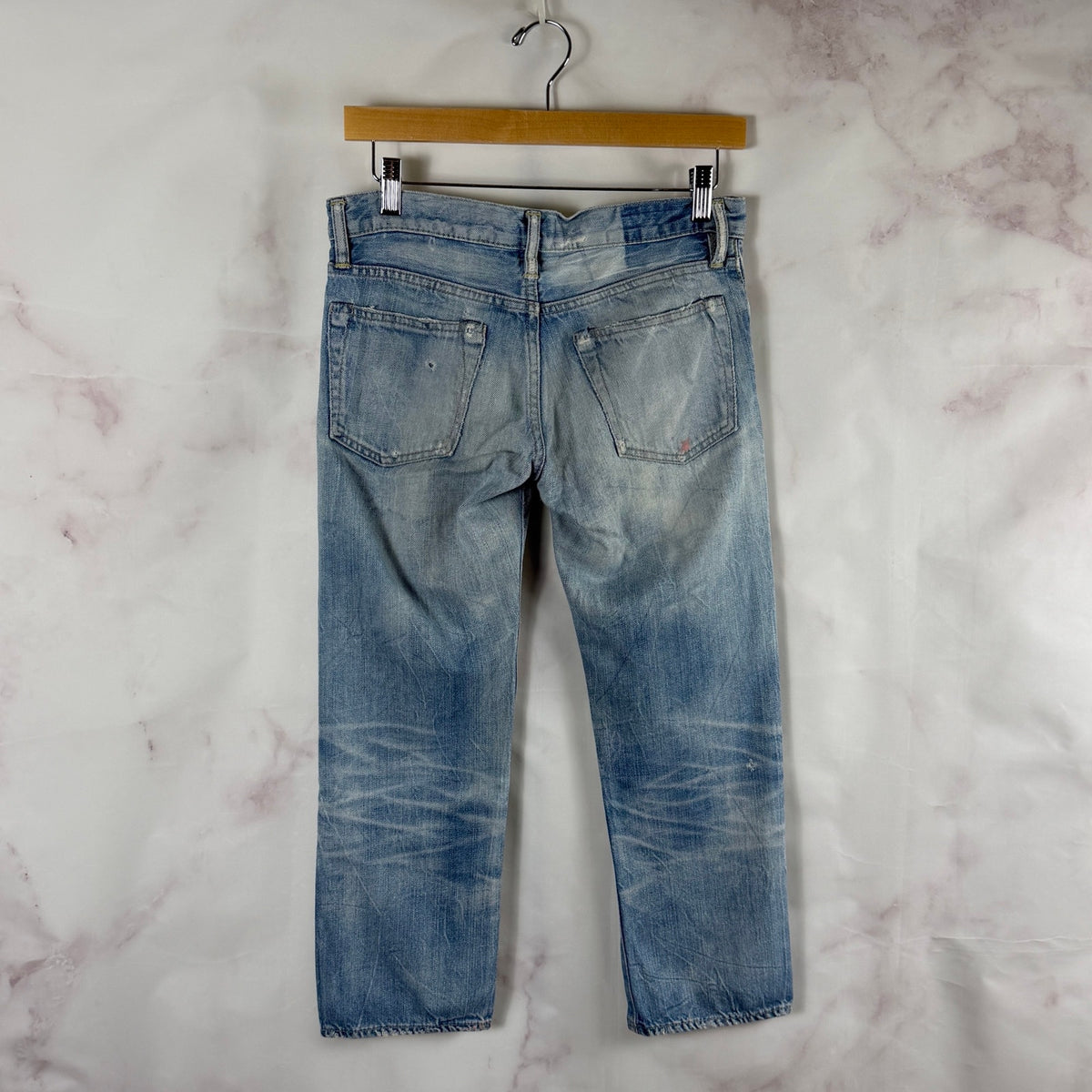 Hysteric Glamour Repaired Light Wash Studded Denim