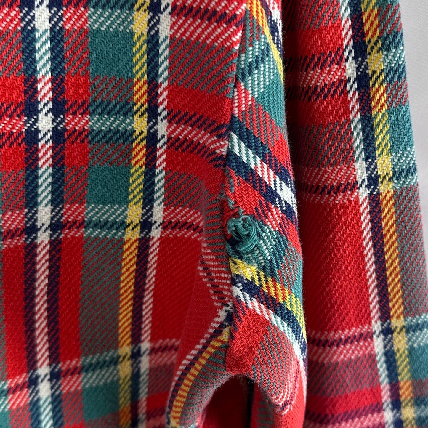 Vintage Red Plaid Button-Up Shirt