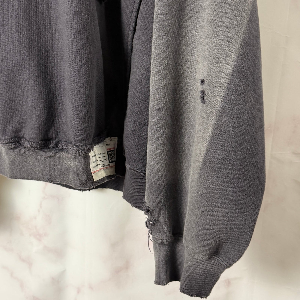 Maison Mihara Yasuhiro Sun Faded Distressed Hoodie