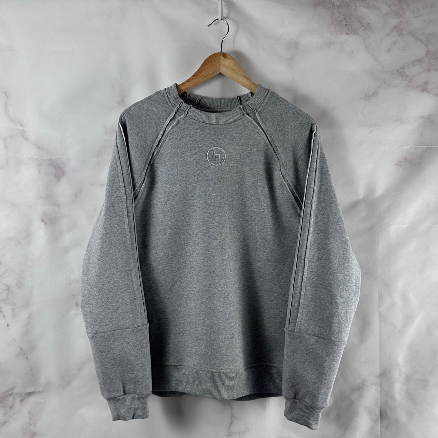 Hidden NY x Annie Grey Panelled Raglan Crewneck Sweatshirt