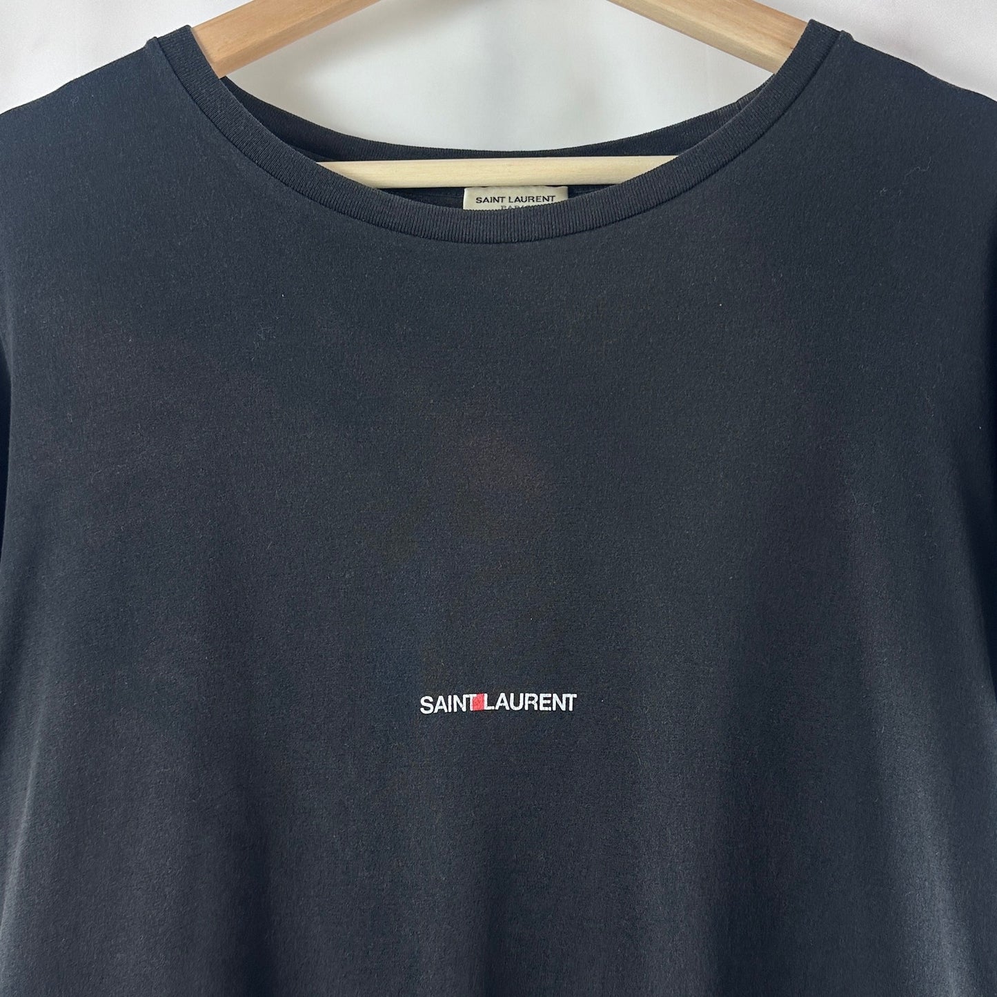 Saint Laurent Paris Black Text Tee