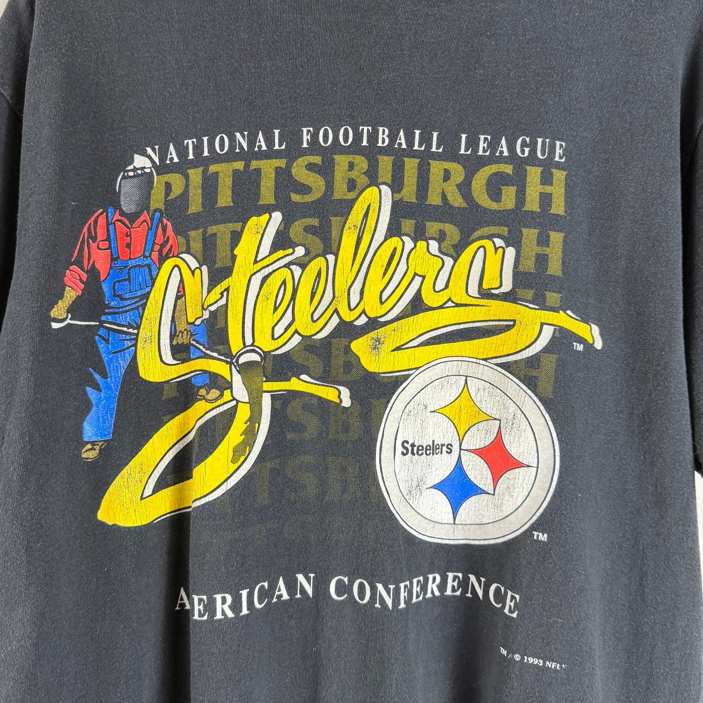 Vintage Pittsburgh Steelers 1993 Nutmeg Black Graphic Tee
