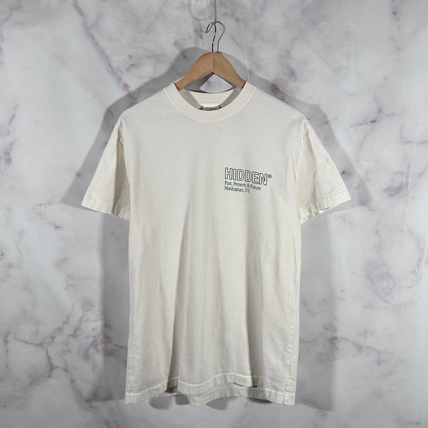 Hidden NY White 3-D Graphic Tee