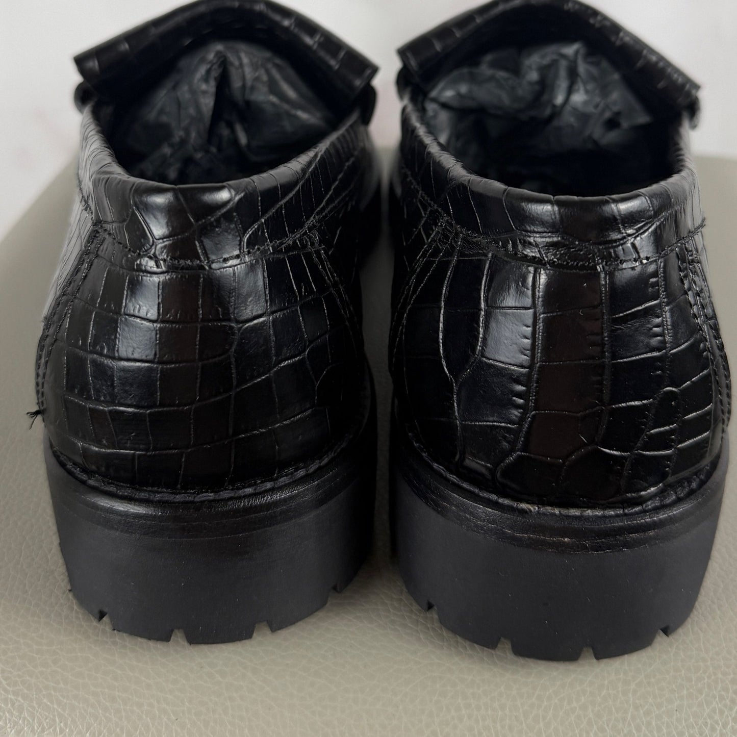 Rhude Crocodile Lug Black Loafer