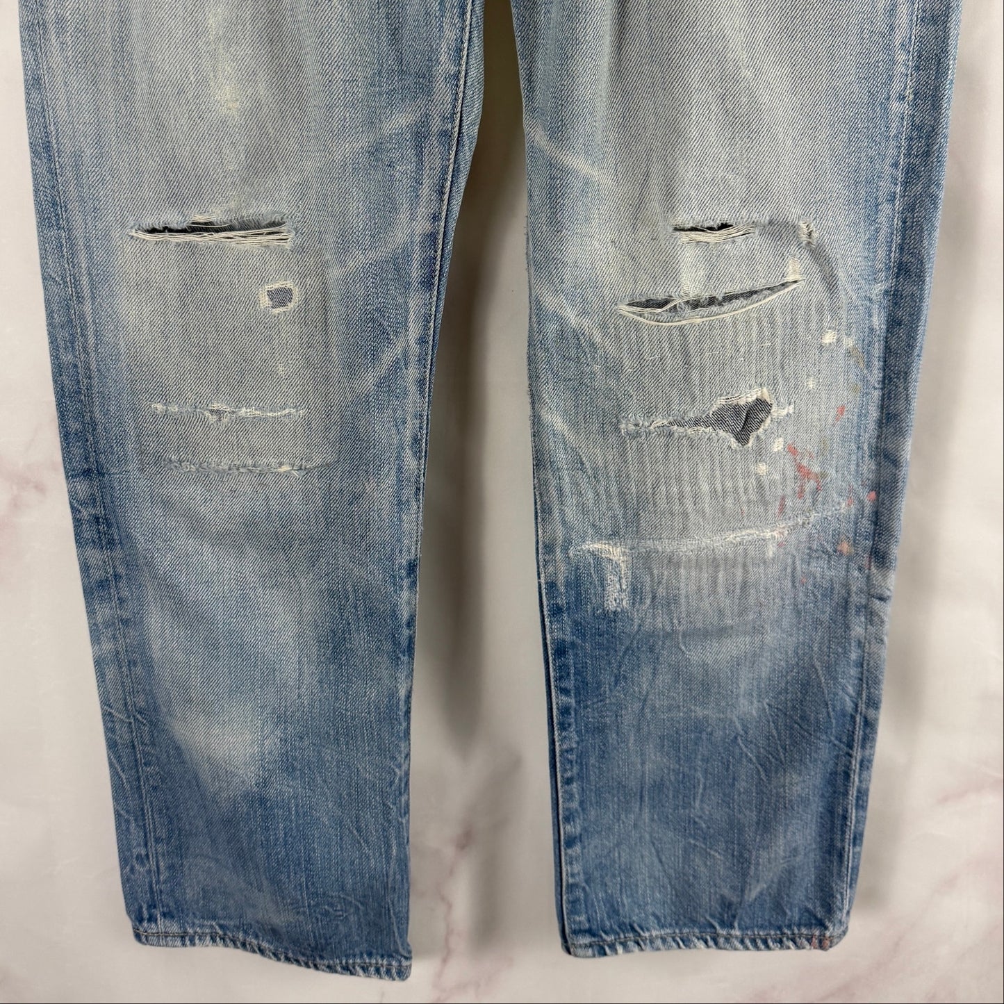 Hysteric Glamour Repaired Light Wash Studded Denim