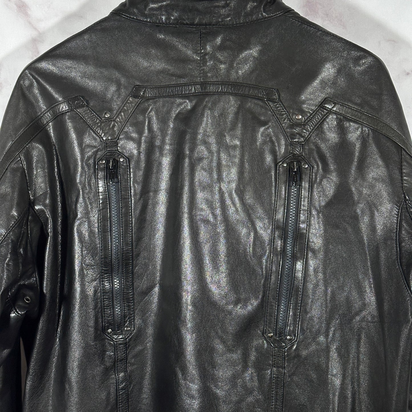 Hein Gericke Harley Davidson Black Leather Biker Jacket