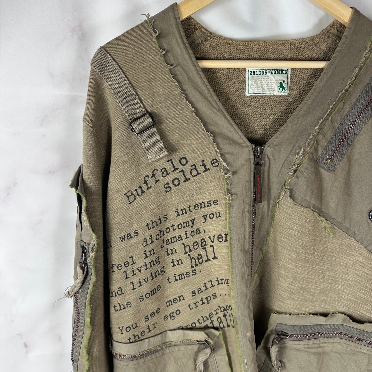 291295 Homme Buffalo Soldier Tan Military Cardigan