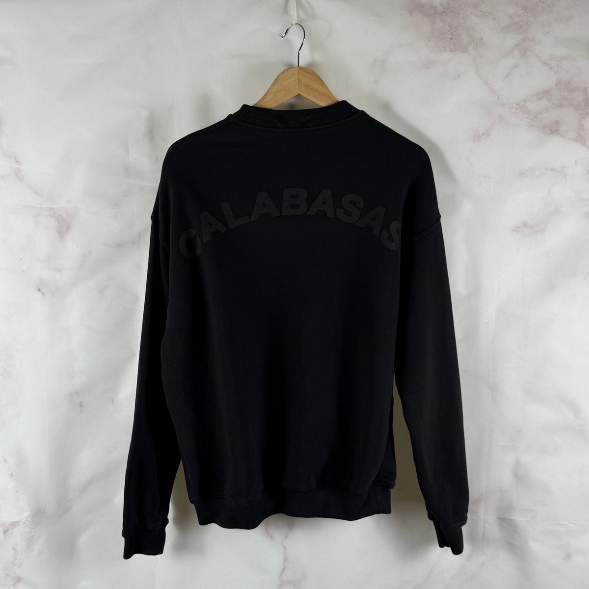Yeezy Season 5 Calabasas Black Crest Crewneck Sweatshirt