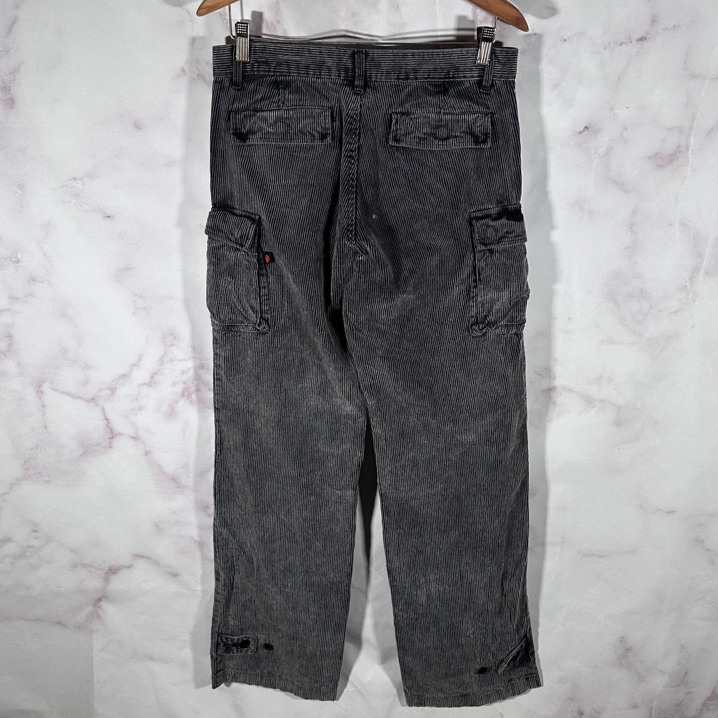 291295 Homme Grey Corduroy Cargo Pants