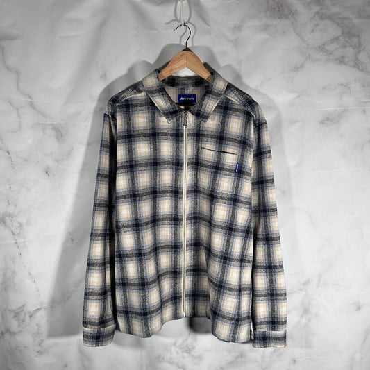 Andrew Miami Plaid Zipper Flannel