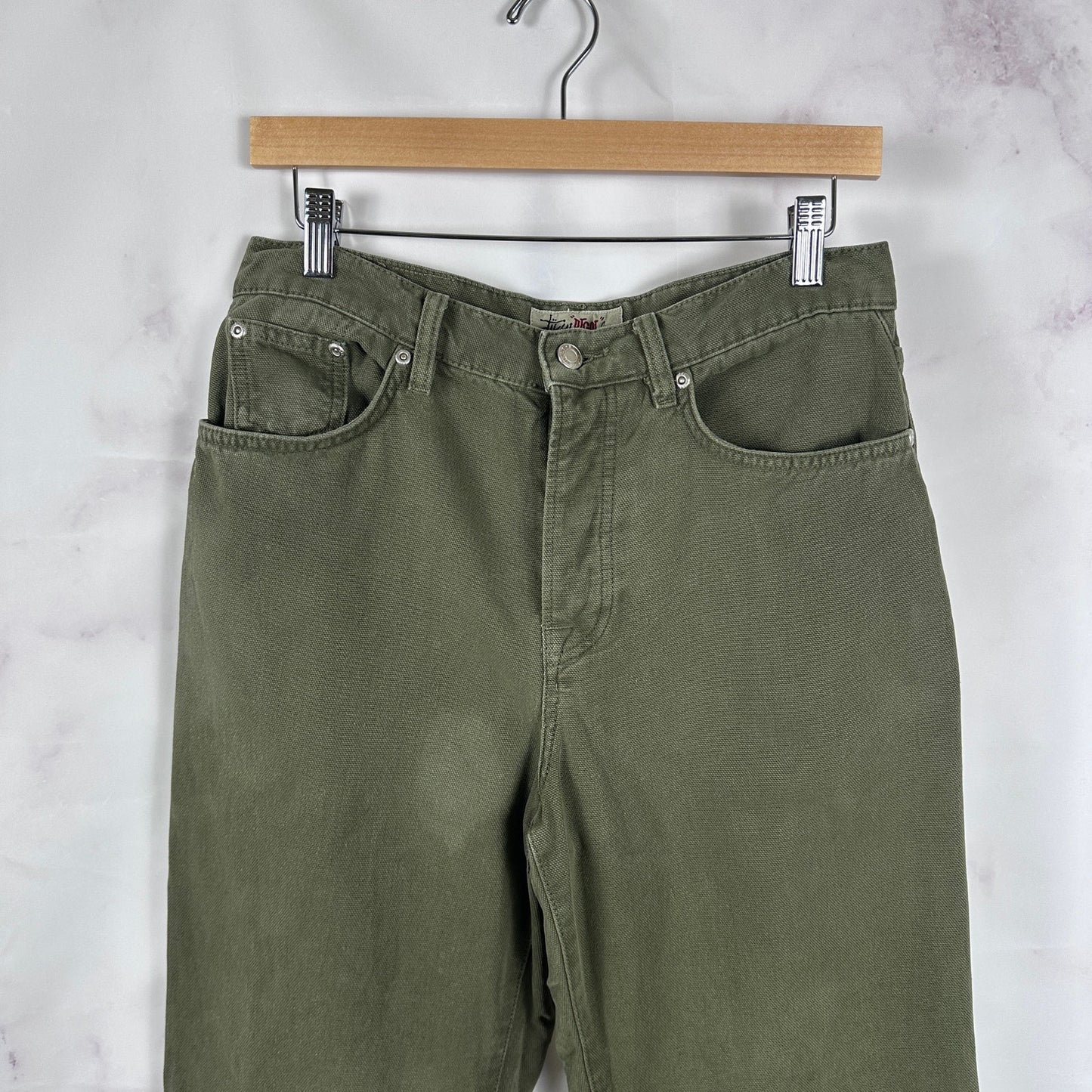Stussy Big Ol Jean Olive Green Denim