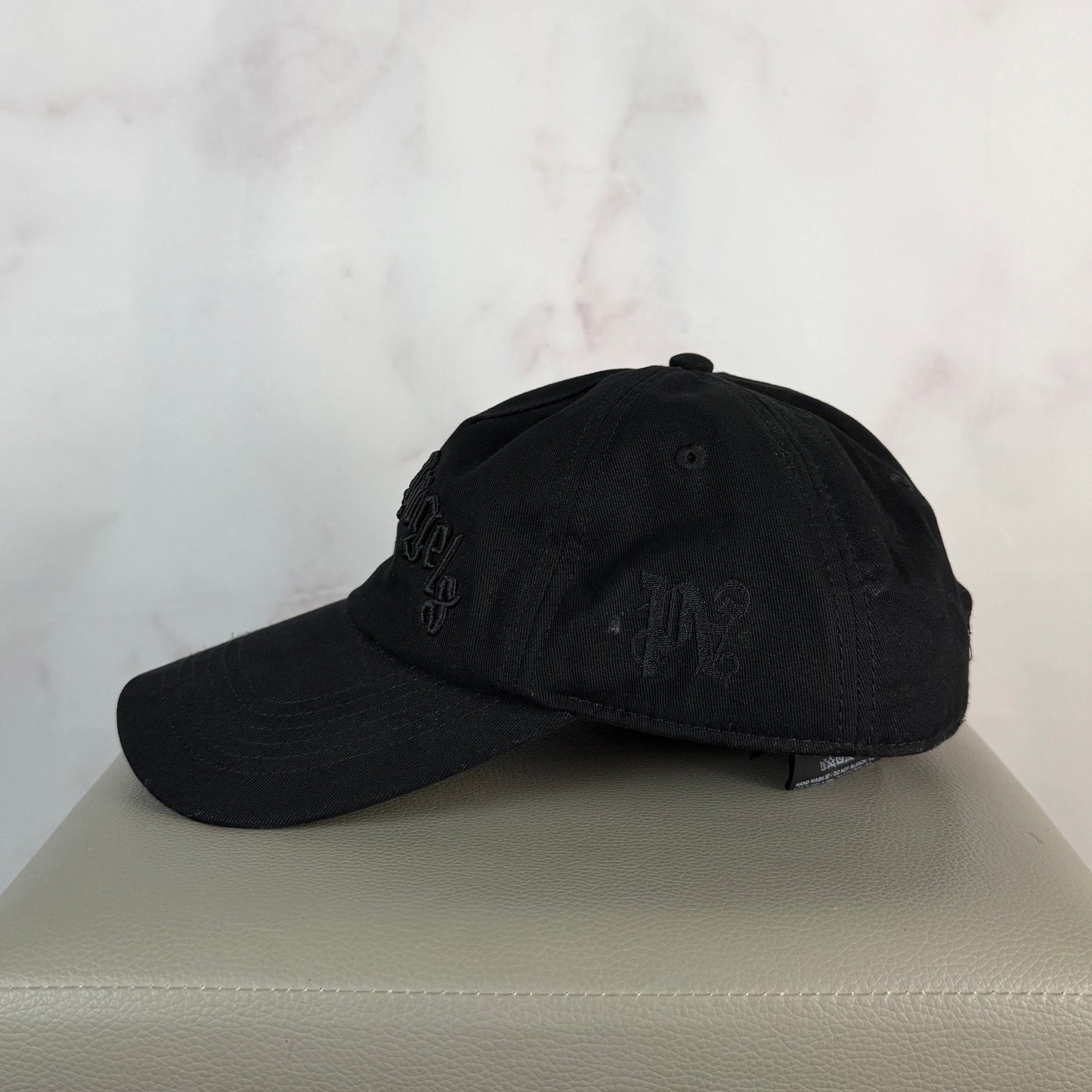 Palm Angels Black Embroidered Logo Baseball Cap