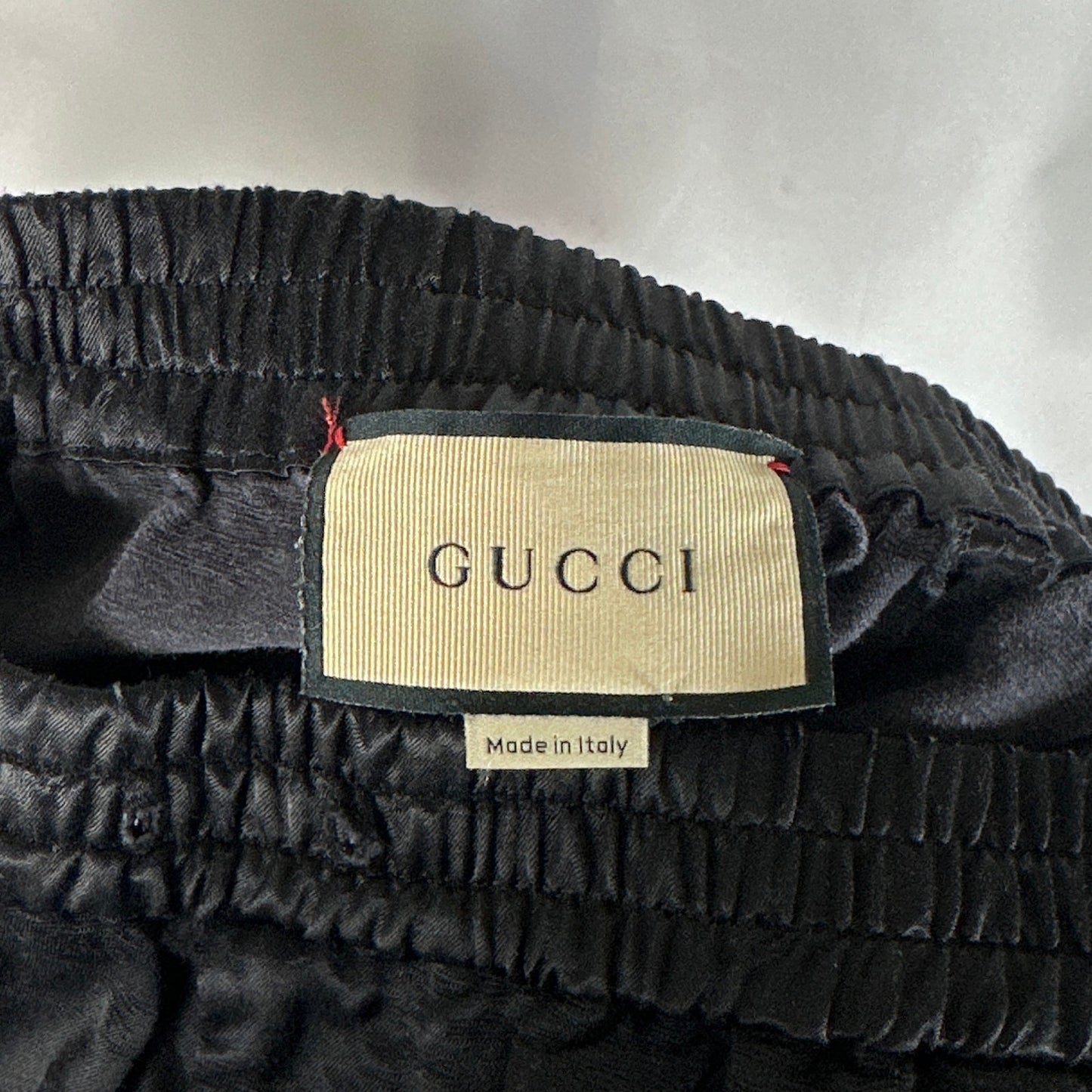 Gucci Black Web Tech Jersey Pants