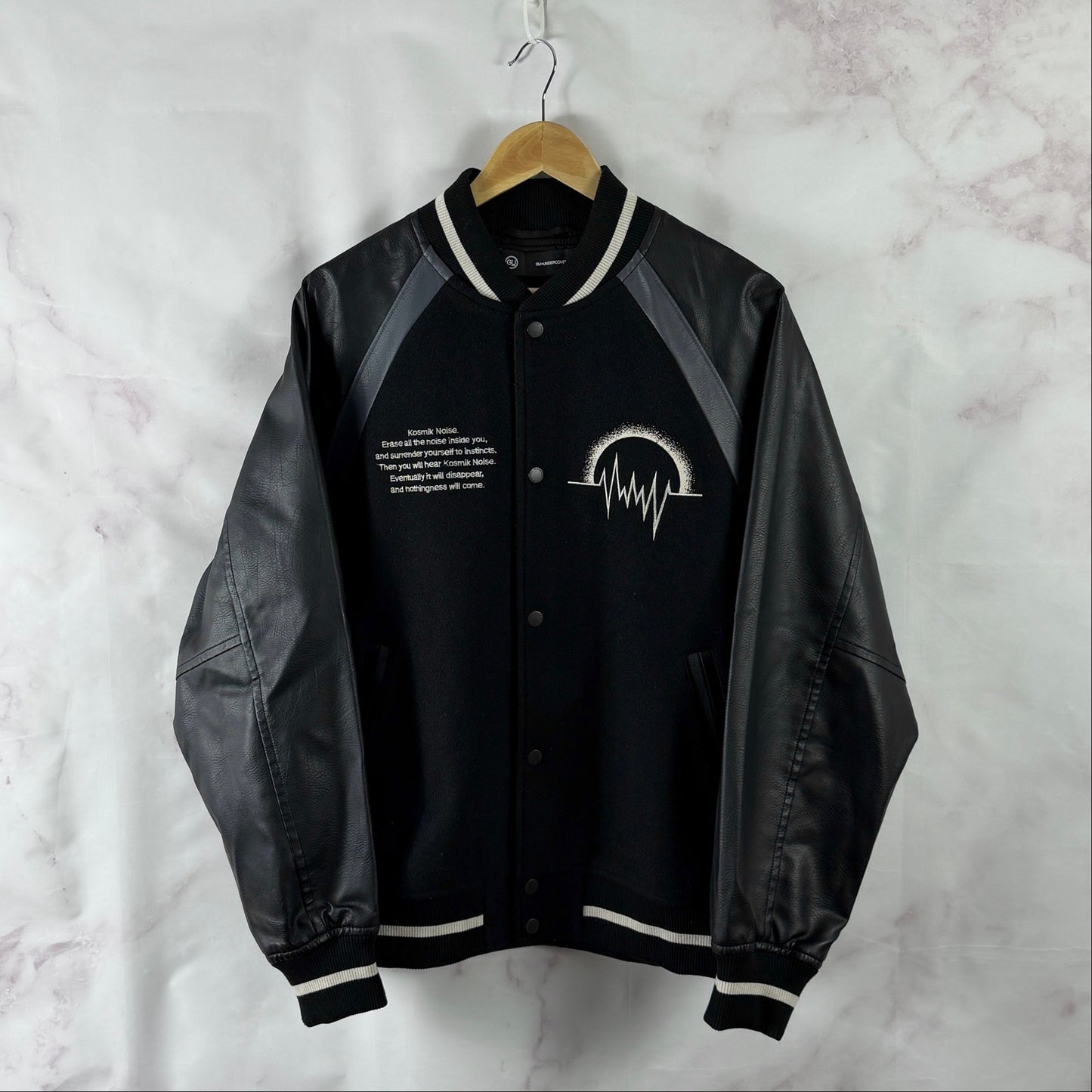 Undercover x GU Kosmik Noise Black Varsity Jacket