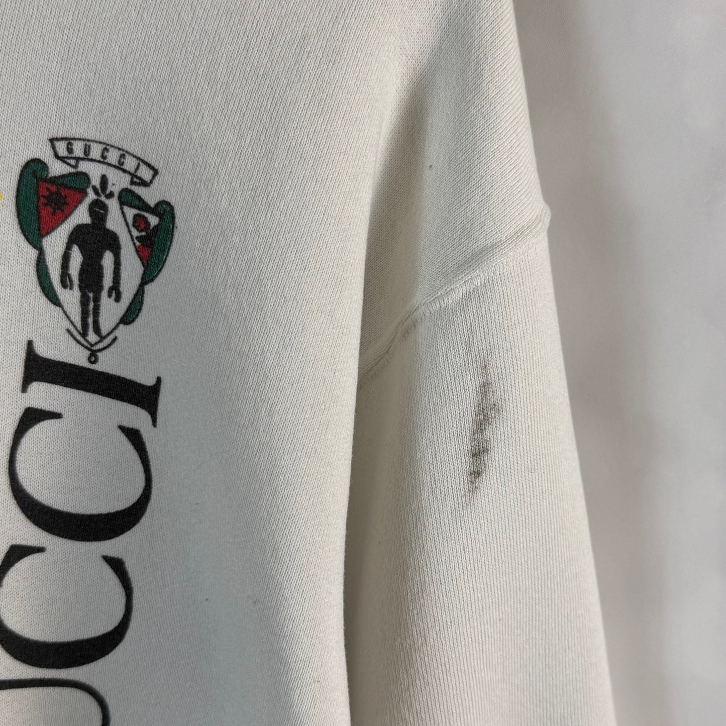 Vintage 90s Gucci Bootleg White Crewneck