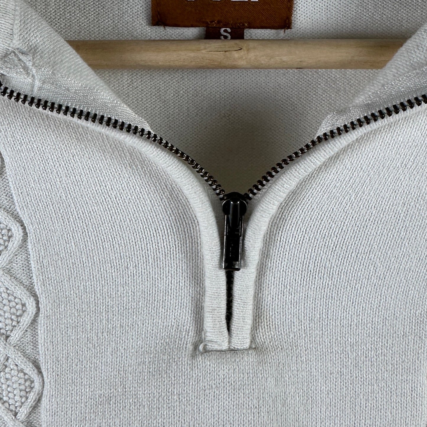 Golf Wang White Knit Quarter Zip