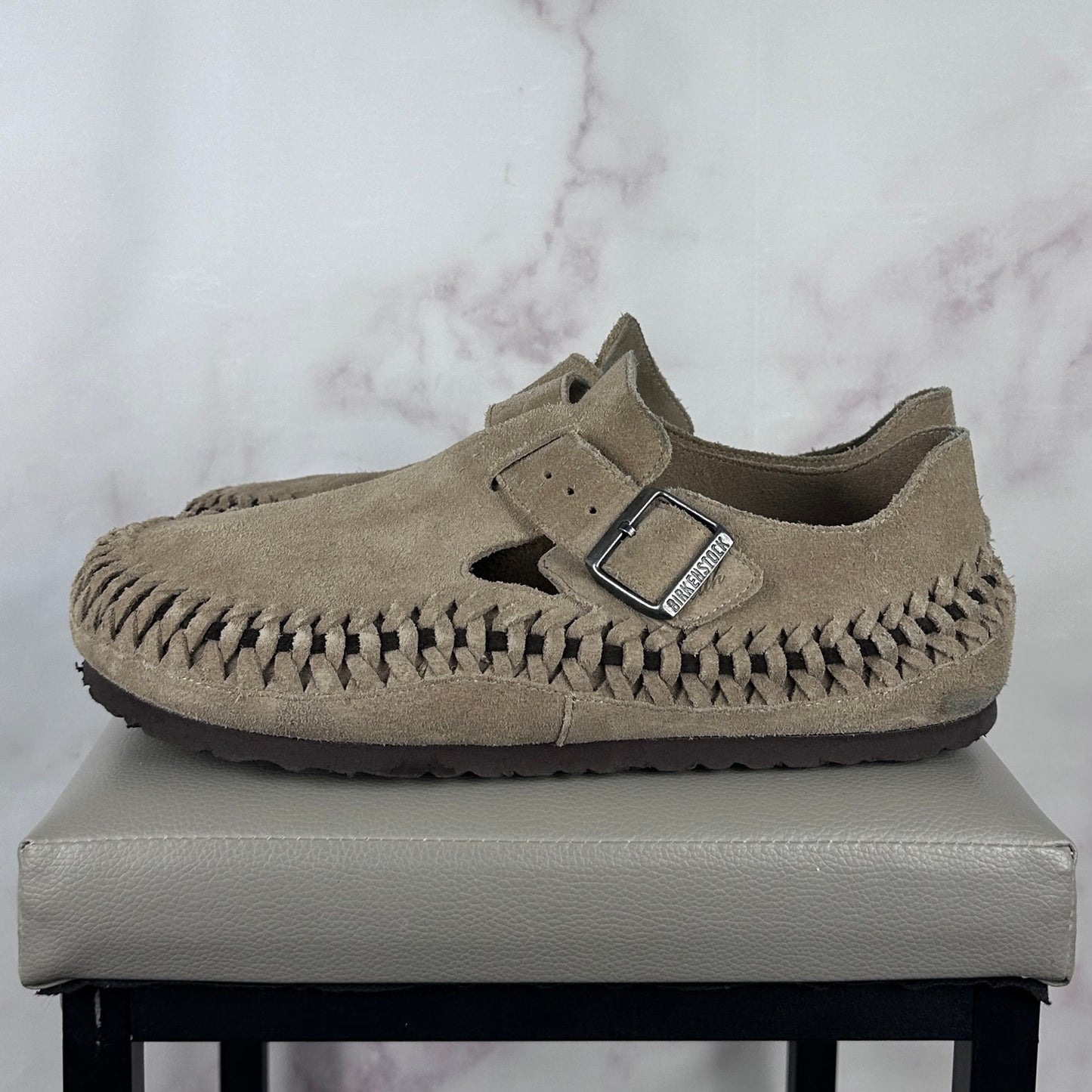 Birkenstock x Kith London Braided Taupe Suede