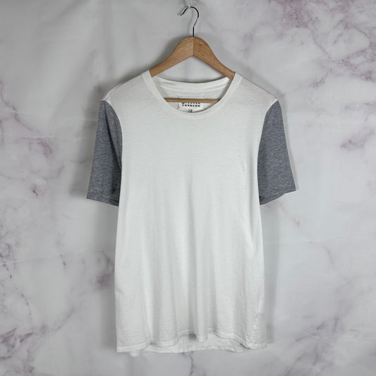 Maison Margiela White/Grey Colorblock Tee
