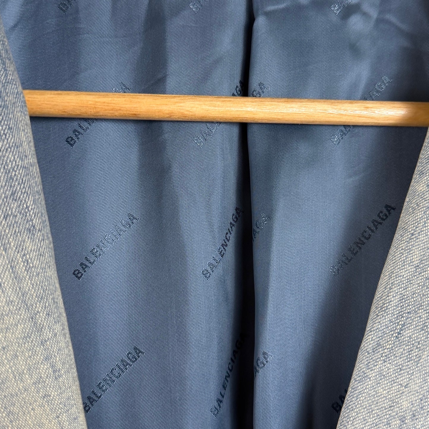 Balenciaga Washed Japanese Denim Blondie Blazer