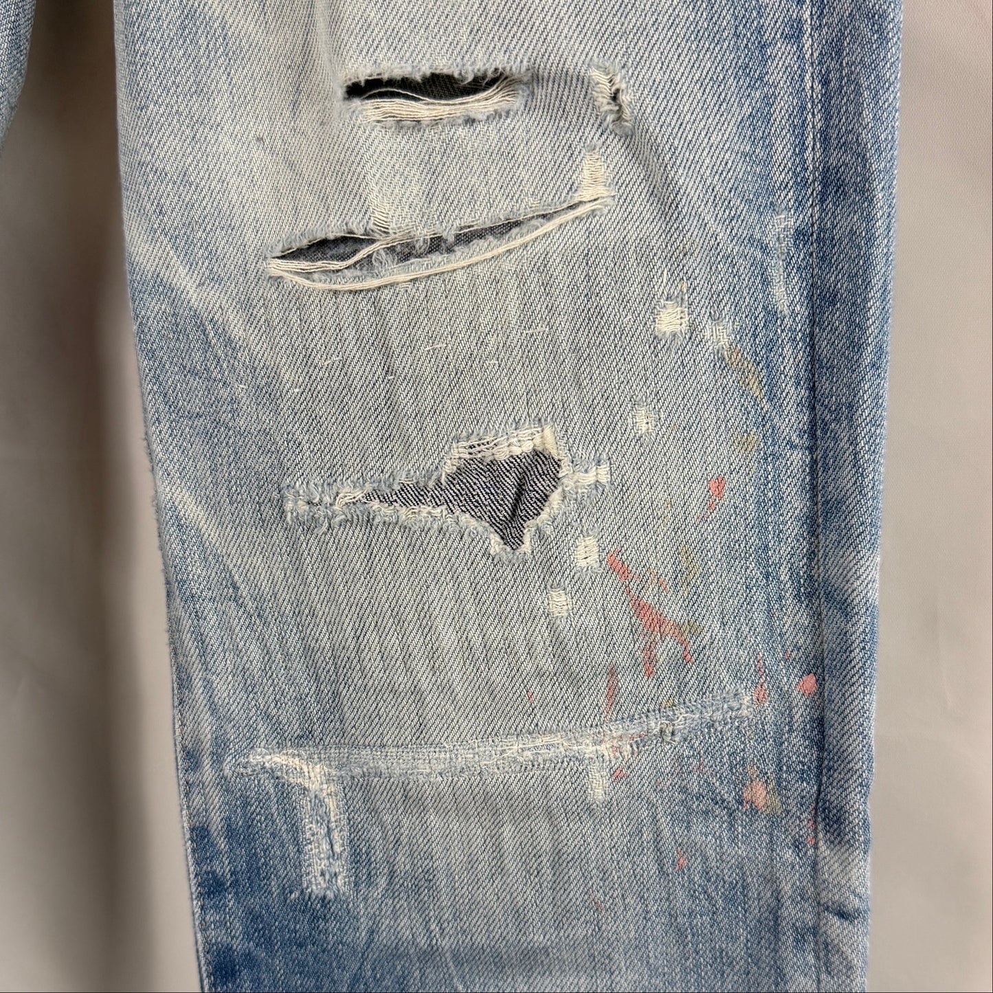Hysteric Glamour Repaired Light Wash Studded Denim