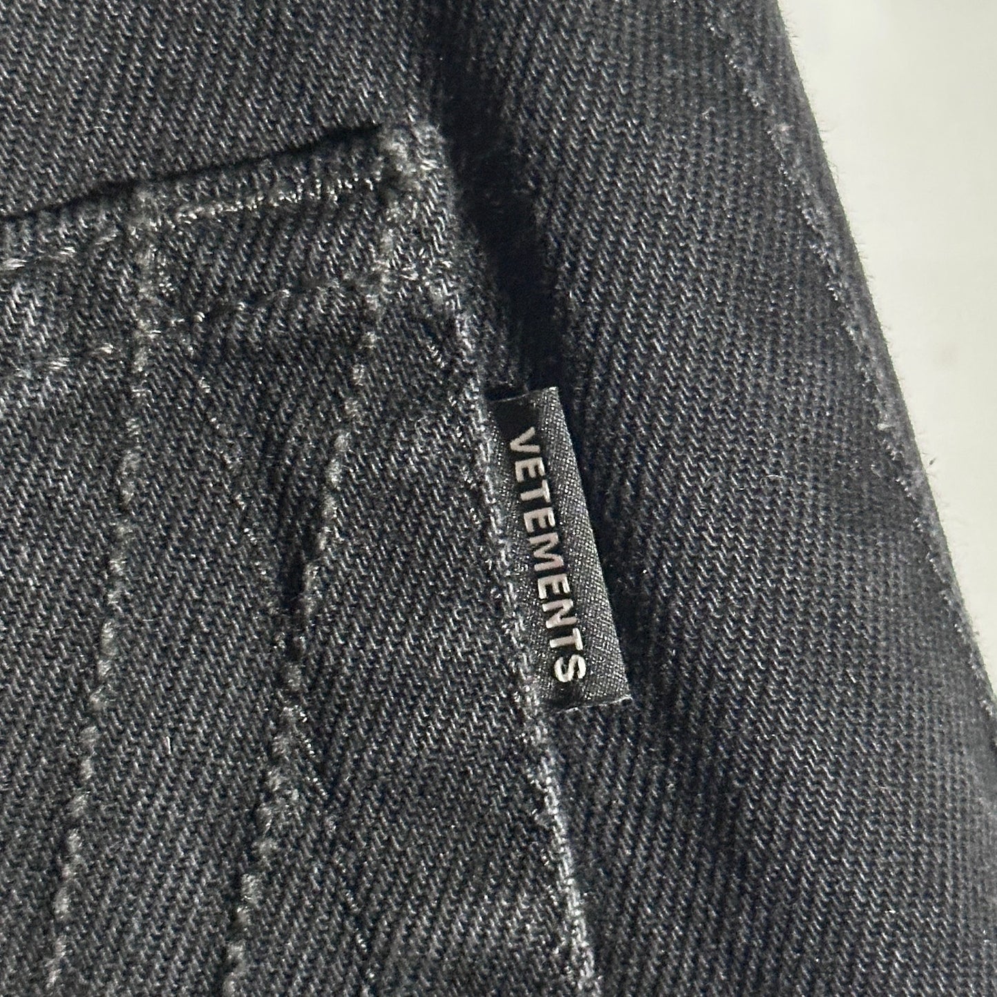 Vetements Black Destroyed Denim
