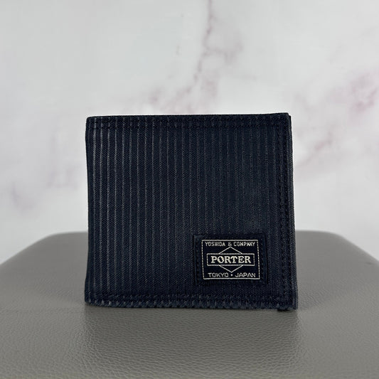 Porter Yoshida & Co. Striped Canvas Bifold Wallet