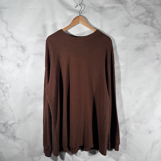 Hidden NY Brown Slub Henley Longsleeve