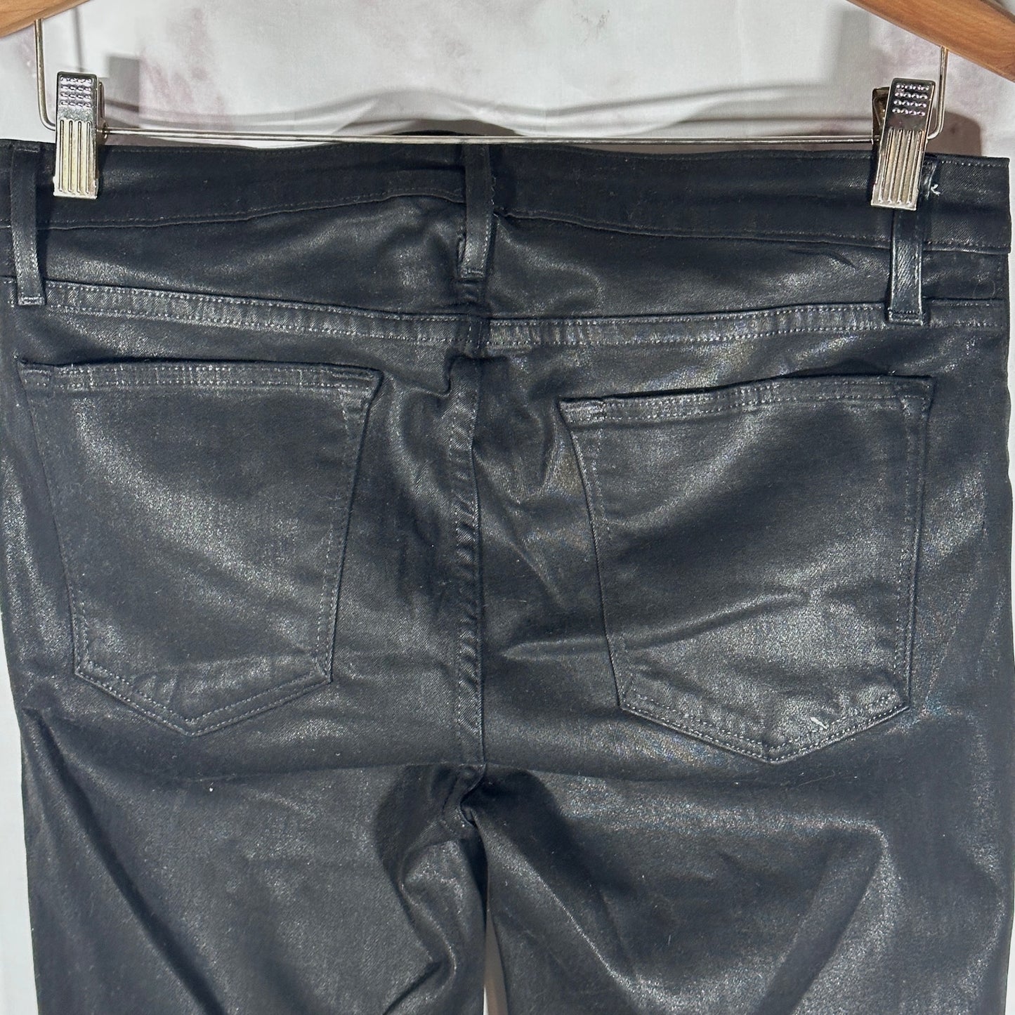 Helmut Lang Black Waxed Slim Denim