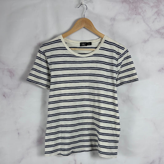 RRL White/Blue Striped Tee