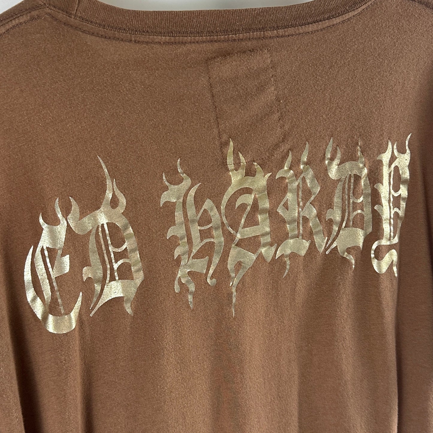 Ed Hardy Brown Tattoo Graphic Tee