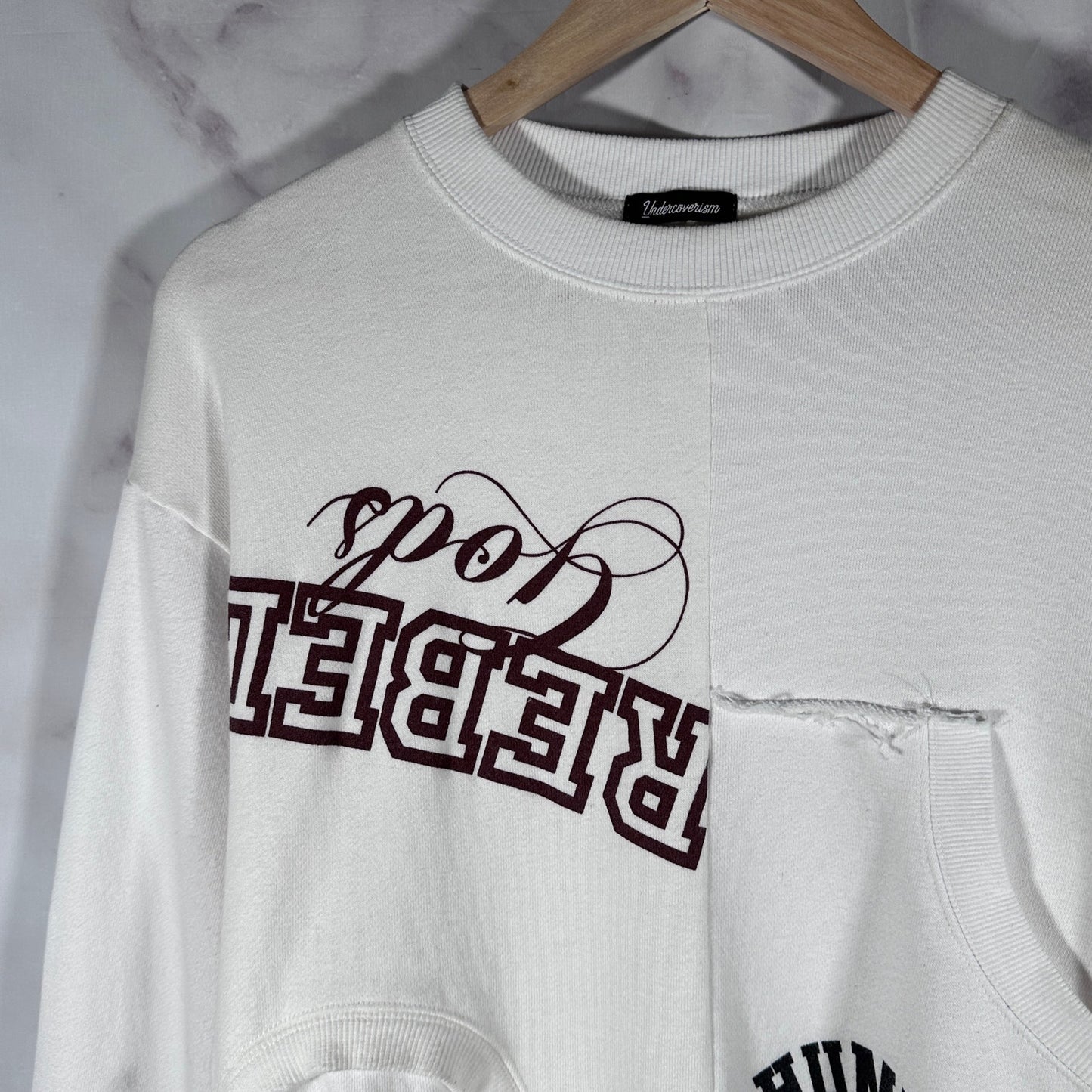 Undercoverism White Rebelgods Hybrid Crewneck