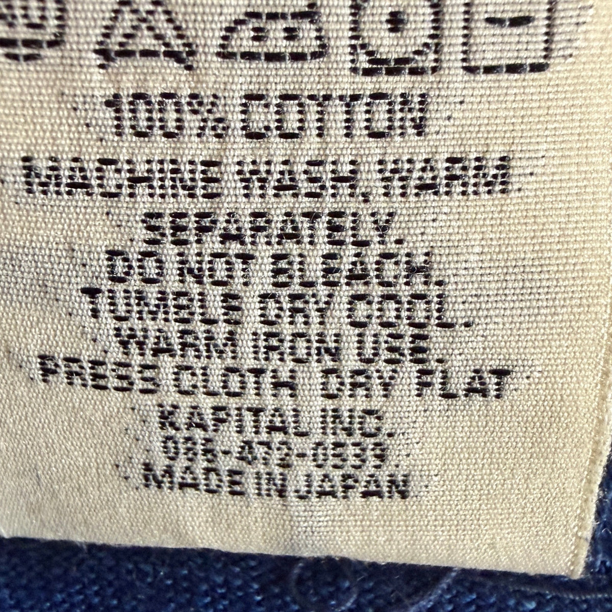 Kapital Indigo Repaired Paisley Polo