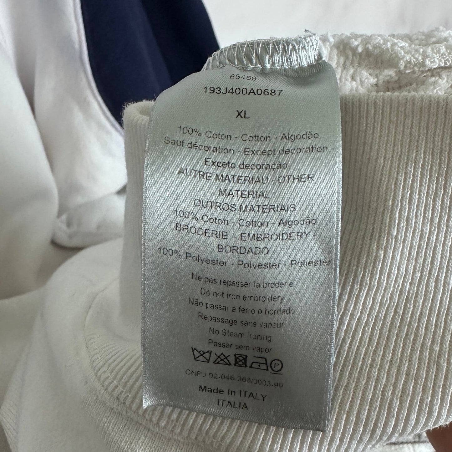 Dior x Kenny Scharf White/Navy Zip-Up Sweatshirt