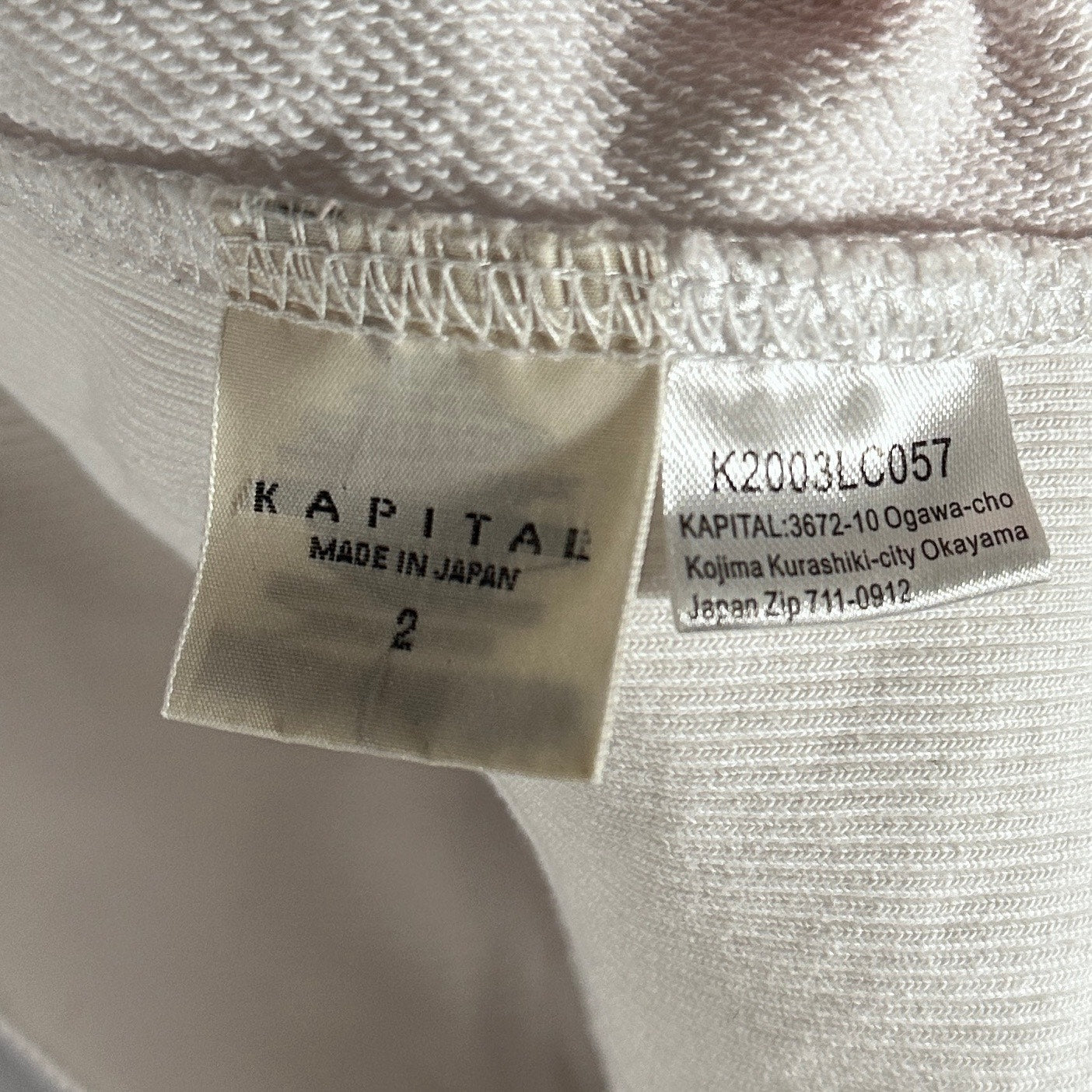 Kapital White Rain Smiley Hoodie