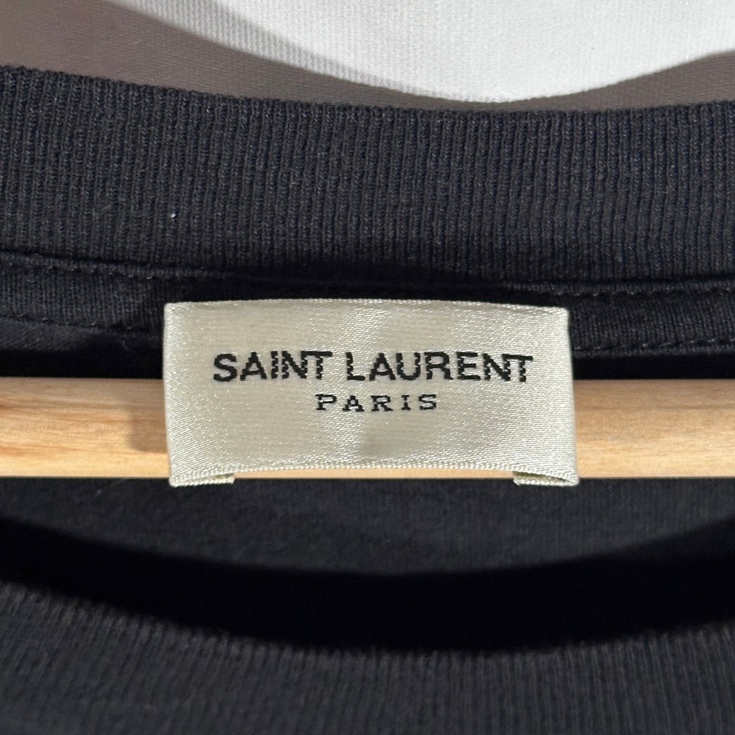 Saint Laurent Paris Black Script Logo Tee