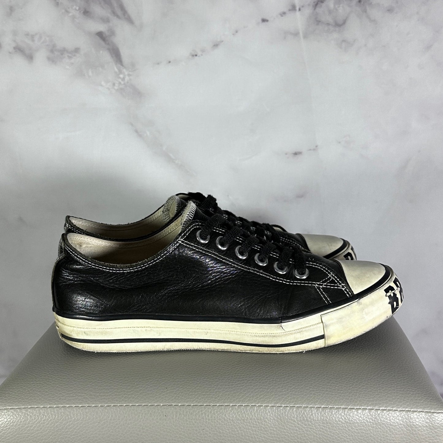 Undercoverism ‘Bruit’ Black Leather Low Sneakers
