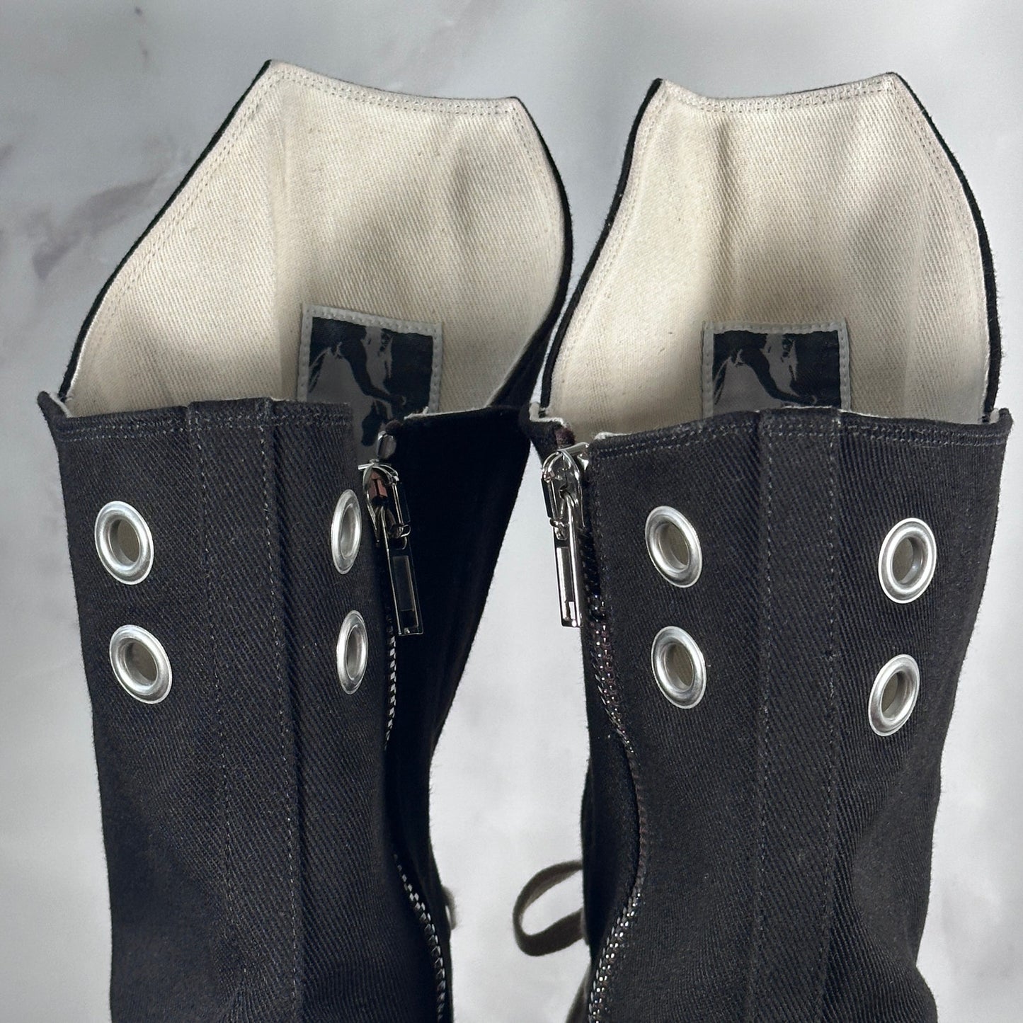 Rick Owens DRKSHDW Boot Sneak Ramone Black/Milk