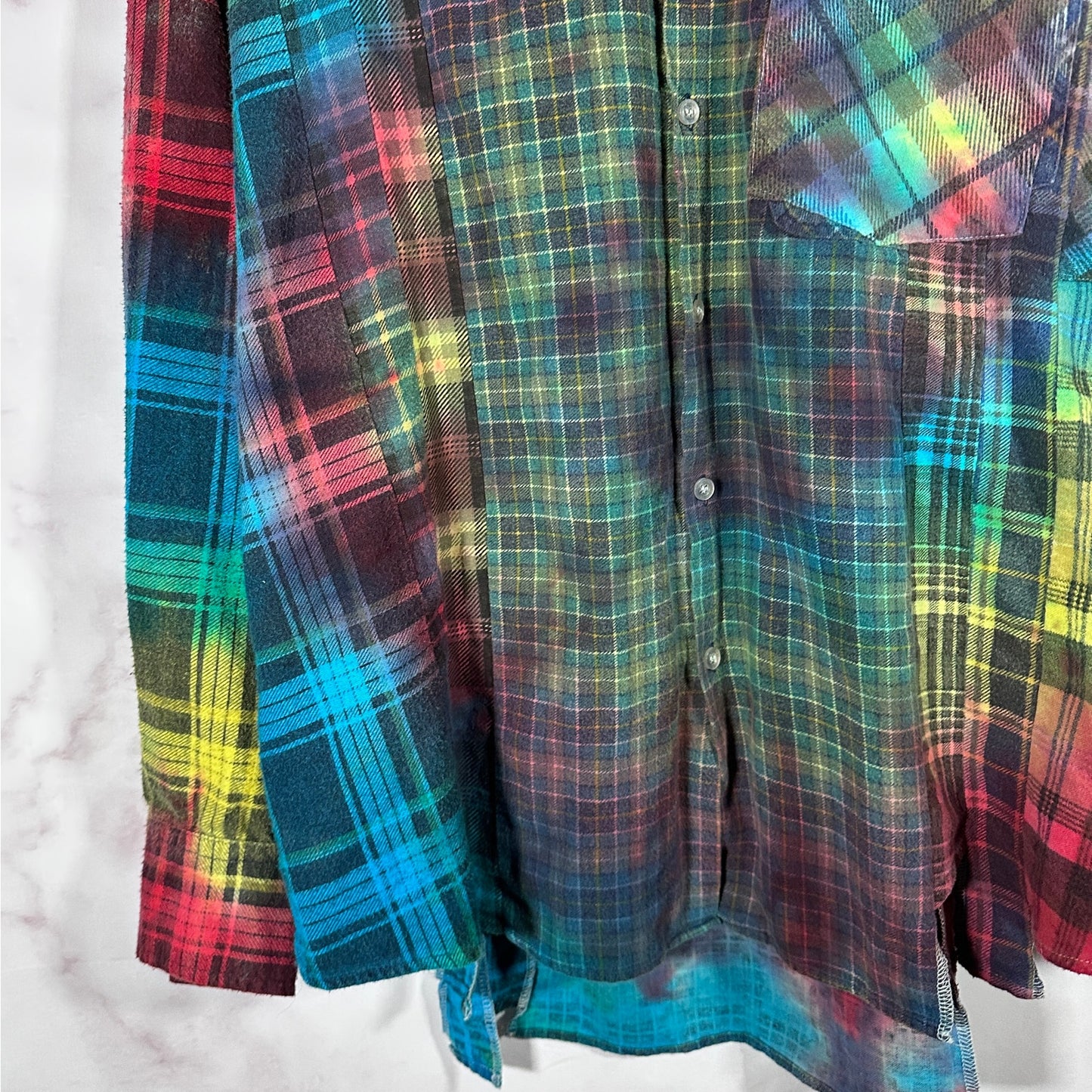 Needles Rebuild 7-Cut Tie Dye Flannel