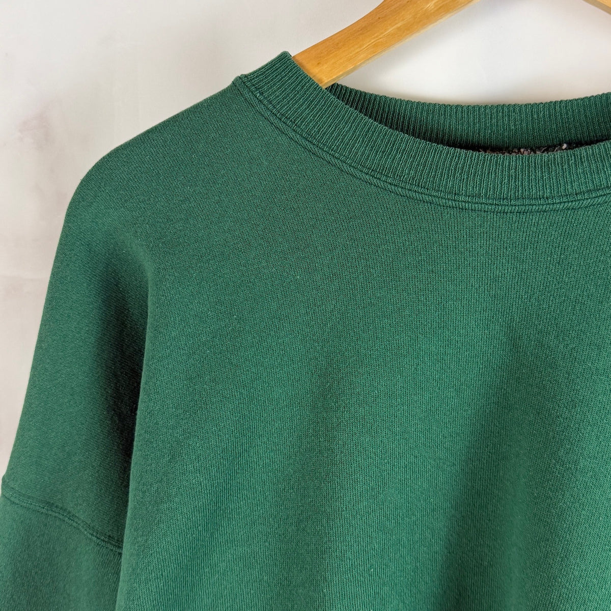 Vintage 90s Premium Green Crewneck Sweatshirt
