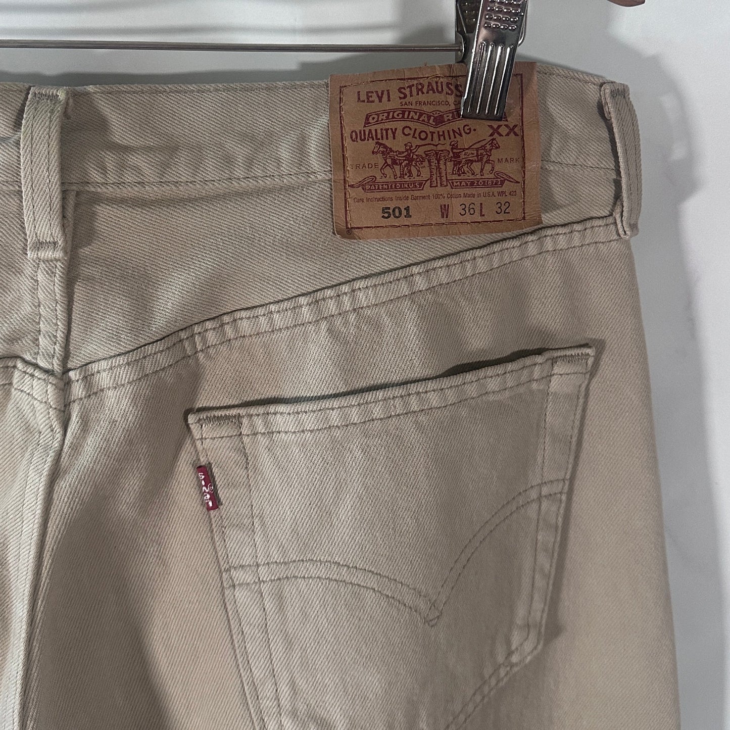 Vintage Levi’s 501 Beige Denim